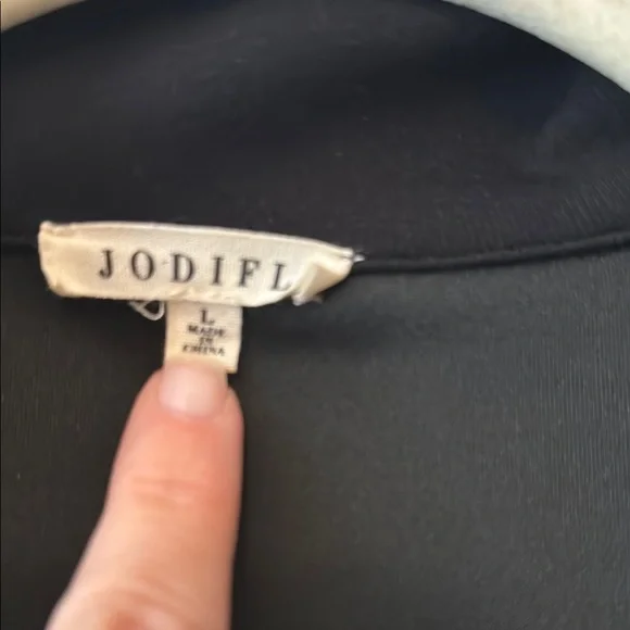 Black Short Sleeve Romper with Zipper - Picture 2 of 6